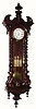 C.1860, Austrian, 3-Wt Grand Sonnerie, in a large serpentine case with dark mahogany finish, with restorations.