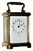 C.1920, French, for Tilden Thurber, Providence, brass carriage timepiece in an "Obis" case.
