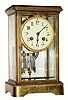 C.1905, French, Brass and Glass crystal regulator, as-found.