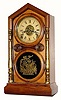 C.1880, E. Ingraham and Co., Doric-Extra Gilt Columns, 8-day time/strike/alarm shelf clock.