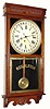 C.1907, E. Ingraham and Co., "Western Union", 8-day time and calendar wall clock in very good original condition.