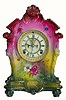C.1904, Ansonia "La Tosca", Royal Bonn, porcelain china clock in like new condition.