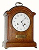 C.1925, German, 8-day time and strike oak case bracket clock, in generally good condition.