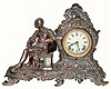 C.1901, Ansonia Clock Co., "Artist", 8-day time/strike figural clock.