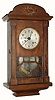 C.1920, German, 30-hour time and musical alarm wall clock.