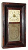 C.1855, E. N. Welch, Forestville, Conn., 8-day time and strike OOG shelf clock, in generally good condition except as noted.