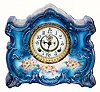 C.1900, Ansonia Clock Co., "Ossipee" 8-day time/strike porcelain clock, in generally good original condition.