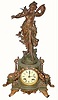 C.1904, Ansonia Clock Co., BACCHANTE, cast figural clock in generally fair condition.
