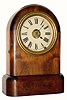 C.1875, Seth Thomas Clock Co., "Tudor", 8-day time and strike shelf clock in rosewood, good except as noted.