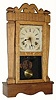 C.1914, William L. Gilbert Clock Co., "Gilbert No. 3031", 8-day time/strike oak shelf clock.
