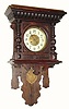 C.1900, German free swinger 8-day time/strike wall clock.