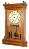 C.1886, Seth Thomas Clock Co., "Lincoln, V.P." 8-day time and strike, 2-wt. shelf clock in oak, with restoration.