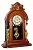 C.1876, Bridgeport Brass Co., Bridgeport, Conn., rare 8-day time and strike, walnut mirror-side clock.