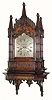 C.1890, German, for the English market, Fumed Gothic Oak bracket clock, complete.