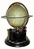C.1883, The Globe Clock Co., Milldale, Ct., a very rare globe timepiece of unique construction,