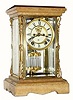 C.1914, Ansonia Clock Co., Cosmo, 8-day time/strike crystal regulator in good original condition.