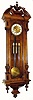 C.1875, Austrian, 3-Wt, Grand Sonnerie wall clock in walnut.