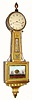 C.1825, John Sawin, Boston, 8-day banjo timepiece, with restorations.