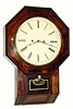 C.1860, Atkins Clock Co., Bristol, Conn., 30-day fusee octagon drop timepiece with ripple molding.