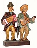 C.1960, German, a later carved wood, double figure mechanical whistler, in "like new" condition,