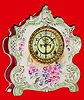 C.1901, Ansonia Clock Co., "La Vogue" 8-day time and strike Royal Bonn, porcelain clock.