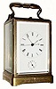 C.1856, French, hour repeating Carriage Clock with alarm in engraved one-piece case.