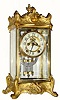 C.1911, New Haven Clock Co., Thoreau, 8-day time/strike crystal regulator.