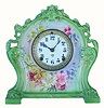 C.1904, Ansonia Clock Co., "La Chartres" porcelain case 8-day mantel clock.