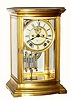C.1914, Ansonia Clock Co., Roy, 8-day time and strike bow front crystal regulator in good original condition.