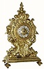 C.1890, French, Bronze Mantel Clock, in a scroll fantasy with dolphins at the base and busts of Diana at the side,