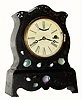 C.1850, Brewster and Ingrahams, Bristol (Attribution), mini iron case clock with MOP inlay, and in good condition.
