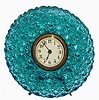 C.1889, E.N. Welch Clock Co., "Glass Placque" 30-hour novelty clock in sapphire color.