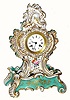 C.1850, H'ry Marc, Paris, French 8-day time/strike porcelain clock (two piece).