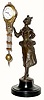 C.1910, German, Junghans, "Barmaid" 30-hour swinger timepiece in good original condition.