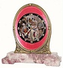 C.1935, Swiss, Desk or bedside timepiece, with 8-day jeweled lever movement.