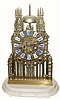 C.1875, English, Evans of Handsworth, York Minster, two fusee, skeleton clock, less dome.