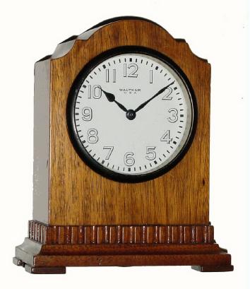 C.1930, Waltham Watch Co., 8-day desk timepiece. — Antique Clocks Price Guide