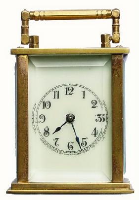 C.1910, Waterbury SPECK miniature carriage clock in very good original condition, — Antique Clocks Price Guide