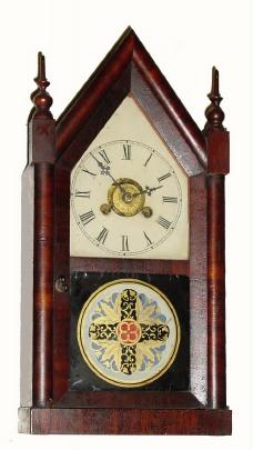 C.1870, Jerome and Co., New Haven, CT, 30-hour "Sharp Gothic" or steeple clock. — Antique Clocks Price Guide