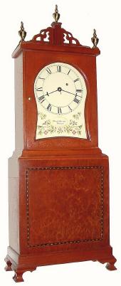 C.1995 (dated), Henri E. Hirschel, Westwood, Mass, 8-day Massachusetts shelf clock. — Antique Clocks Price Guide