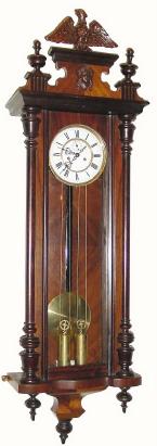 C.1905, German, Freiburg United Clock Factories, 2-weight "Vienna Regulator", in good restored condition. — Antique Clocks Price Guide