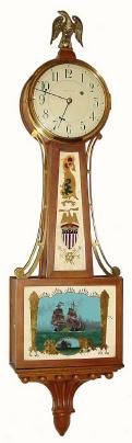 C.1930, Waltham Clock Co., 8-day banjo timepiece, weight driven. — Antique Clocks Price Guide