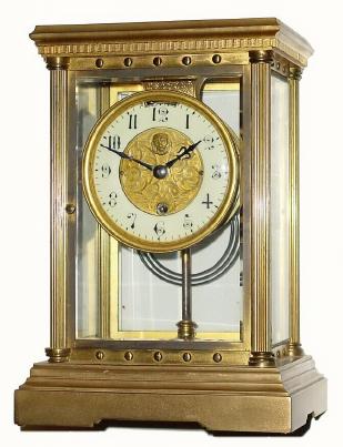 C.1890, Boston Clock Co., DELPHUS, 8-day time and strike crystal regulator, in good condition, — Antique Clocks Price Guide