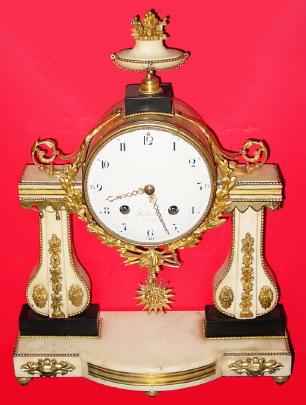 C.1790, French, Malardot, a Dijon, Portico Mantel clock in generally good original condition, — Antique Clocks Price Guide