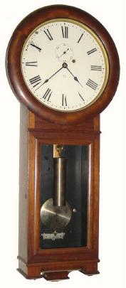 C.1910, Seth Thomas Clock Co., "Regulator No. 2", 8-day, 1-weight timepiece, in mahogany and in good original condition. — Antique Clocks Price Guide