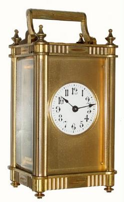 C.1887, Boston Clock Co., SPARTA carriage timepiece in generally good original condition. — Antique Clocks Price Guide