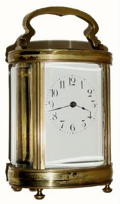 C.1900, French, Oval Carriage Timepiece, in generally good original condition. — Antique Clocks Price Guide