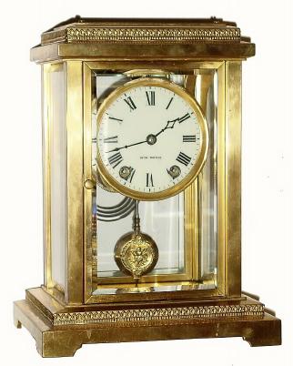 C.1902, Seth Thomas Clock Co., "Orchid No. 1" 15-day time and strike crystal regulator clock in very good original condition. — Antique Clocks Price Guide