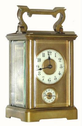 C.1900, French, Brass Cased Carriage Clock, time and alarm in generally good original condition. — Antique Clocks Price Guide