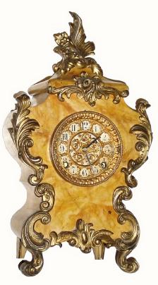 C.1894, Ansonia Clock Co., "Seine", 8-day time and strike enameled iron case mantel clock, in generally good original condition. — Antique Clocks Price Guide